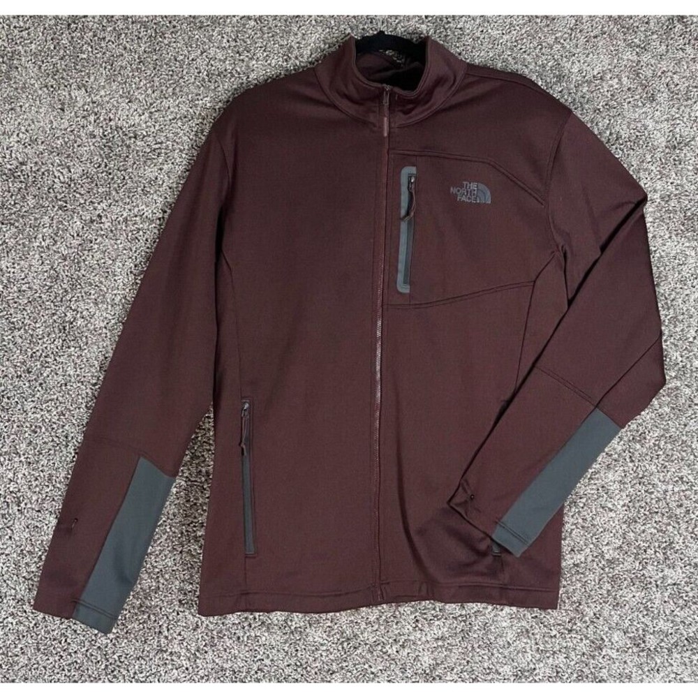 Men's Crimson Red The North Face Jacket  Zip closure Size LG Large Zipper pocket
